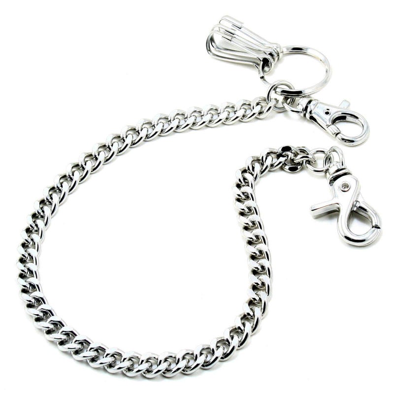 Double K Basic Strong Leash Biker Trucker Key Jean Wallet Chain (17") Silver CS154 - Image 1